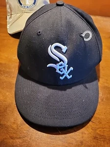 New Era Chicago White Sox Black & White 9FIFTY Snapback Hat - Black - Picture 1 of 8