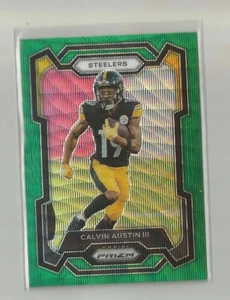 Panini Prizm 2023 CALVIN AUSTIN III Green Wave Prizm - Foto 1 di 1