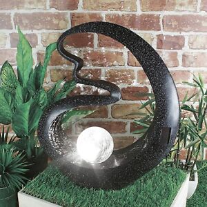 Solar Powered Medusa Garden Ornament Crackle Glass Ball Decor Waterproof Light 
