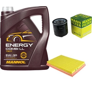 Pacchetto ispezione Mann Filter 5 L Mannol Energy Combi LL 5W-30 per VW Fox 1.4 - Foto 1 di 7