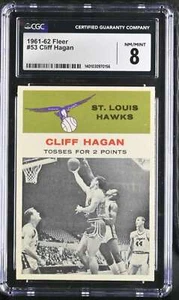 1961-62 Fleer #53 Cliff Hagan 8 NM/MINT 76 - Bild 1 von 2