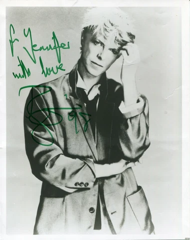 David Bowie Ziggy Stardust Starman Singer Signed Autograph Photo BAS Beckett COA Cover