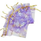 25Pcs Organza Bags Jewellery Drawstring Pouches Wedding Party Candy 10X12cm