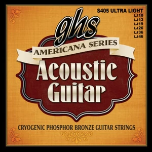 GHS S405 Americana Phosphor Bronze acoustic guitar strings, Ultra Lt .010-.046 - Picture 1 of 1