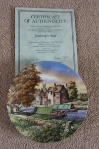 Royal Worcester Romance of the Waterways Teller Journey's End neu verpackt und COA - Bild 1 von 3