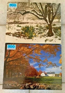 2 Nuevo en caja Golden 500 Piezas Rompecabezas Narcisos en la Nieve - Otoño en Nueva Inglaterra - Imagen 1 de 4