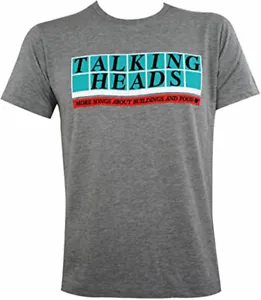 Official Talking Heads More Songs Boxes Mens Grey T Shirt Talking Heads Tee - Picture 1 of 1
