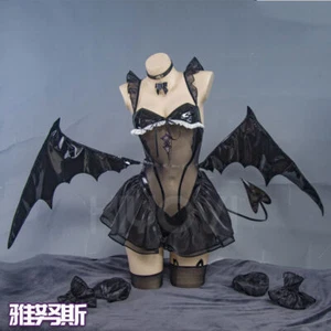 Costume cosplay Halloween Azur Lane Janus donna ragazza vestito diavolo vestito nero - Foto 1 di 18