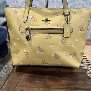 Coach Taylor Tote In Yellow EUC - Picture 1 of 24