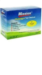 Mission Cholesterin 3 in 1 Testgeräte (Lipid Panel) Streifen LANGES VERFALLEN. - Bild 1 von 1