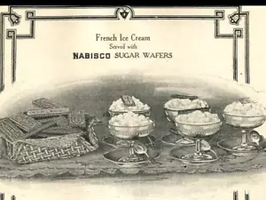 Cuencos de cristal Nabisco Sugar Wafer 1909 desayuno parfait postre 8668 - Imagen 1 de 2