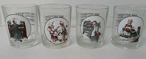 Saturday Evening Post set of 4 High Ball Cocktail Glasses Norman Rockwell - Picture 1 of 11