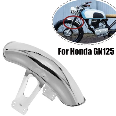Chrome Motorcycle Front Fender MudGuard Cover Protector Fit For Honda CG125 - Image 1 of 4
