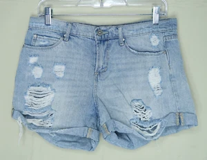 Articles of Society Jean Shorts Womens Size 27 Blue Denim Distressed Destroyed - Picture 1 of 6