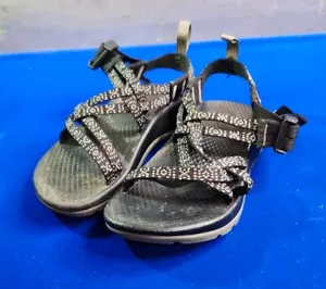 Chaco Unisex Kids ZX/1 Ecotread Sandals Black/Pink Youth Size 10, J180152 - Picture 1 of 10