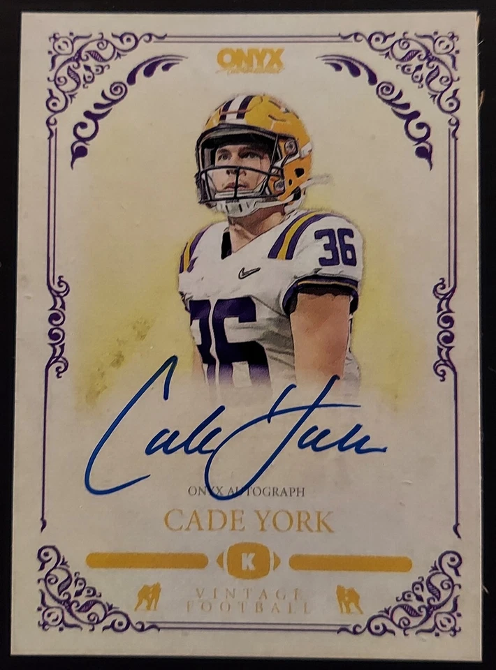 2022 Onyx Vintage Football Cade York AUTO #VACY - Image 1 of 2