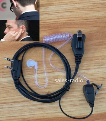 FBI Bodyguard Covert Air Acoustic Tube Headset Mic For Baofeng UV-5R Kenwood TYT - Image 1 of 4