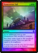 Momentous Fall FOIL Rise of the Eldrazi NM Green Rare MAGIC MTG CARD ABUGames