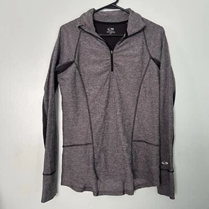 Champion Women Active Sweatshirt Size Medium Gray 1/4 Zip Thumbhole - Picture 1 of 10