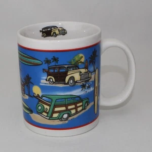 Taza de café Woody Car and Surfboard Maui Pacific Traders No. 24082 Hawaii - Imagen 1 de 15