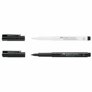 Faber-Castell Pitt Künstler Stifte 1.5mm Kugelspitze IN Schwarz oder Weiß - Picture 1 of 3