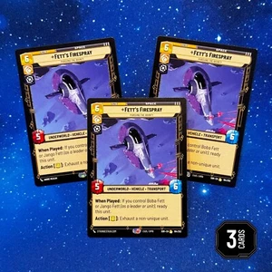 PLAYSET x3 Fett's Firespray Pursuing The Bounty 184 Star Wars Unlimited SWU SOR - Bild 1 von 3