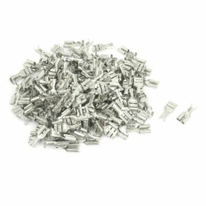 Car Speaker 6.3mm Female Spade Terminal Wire Connector Silver Tone 200pcs ✦KD - Picture 1 of 4