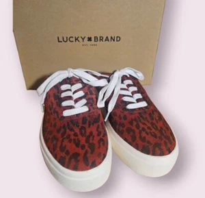 Lucky Brand LK-Talani lässige Damen-Sneaker Redondo rot abgenutzt Leopard 7,5 M - Bild 1 von 5