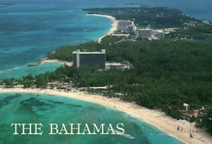 Paradise Beach, Insel, Nassau Bahamas, Luftaufnahme, Hotels etc. --- Postkarte - Bild 1 von 2