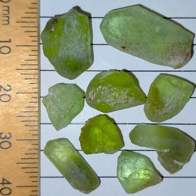 Olivine Peridot crystals natural raw mineral specimens bundle Forsterite 52.1ct - Image 1 of 4