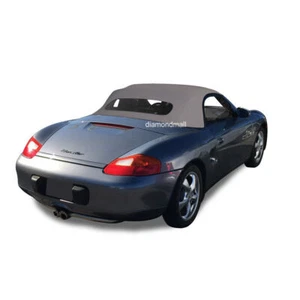 Fit Porsche Boxster 97-02 Convertible Soft Top & Heated Glass Window Gray GERMAN - Picture 1 of 4