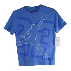 NWT Nike Jordan Boys Shining Jumpman T-Shirt M Legend Blue MSRP$28 - Picture 1 of 2