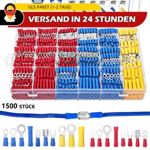 1500X Kabelschuhe Sortiment Box Auto KFZ Steckverbinder Set Flachstecker Satz - Bild 1 von 14
