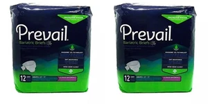 Prevail Bariatric Briefs 2 Packs (12 Ct) 2XL 62-73" Adult Diapers Heavy Absorben - Picture 1 of 6