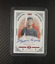 🔥BRYAN ACUNA 2022 ONYX VINTAGE EXTENDED BASEBALL BLUE INK AUTO /400🔥