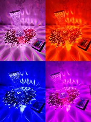 16 colori LED Lampada Cristallo Diamante Diamante Regalo San Valentino Stock/Consegna Veloce - Immagine 1 di 4