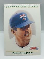 1991 Score Cooperstown #B7 Nolan Ryan Texas Rangers HOF "NM"