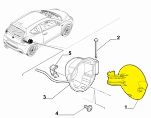 Original OEM 156084719 Abdeckung Tankdeckel Kraftstofftank ALFA Mito NEU ! - Bild 1 von 1