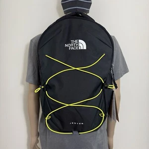 The North Face Jester Backpack School Bag TNF Black / Sulphur Spring Green - Picture 1 of 12