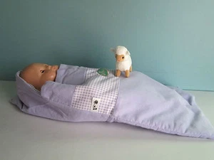 Mint in Package! Sleeping Bag & Lamb Stuffed Animal made to fit Bitty Baby/Twin - Picture 1 of 3
