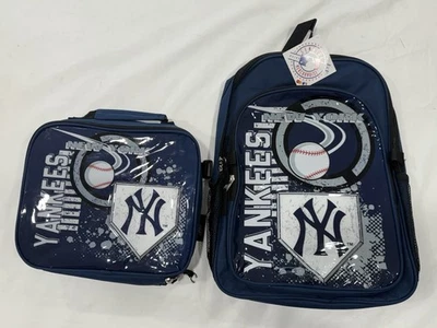 Mochila abanico con logotipo grande de los New York Yankees y lonchera aislada adjunta nueva con etiquetas Foto 1 de 4