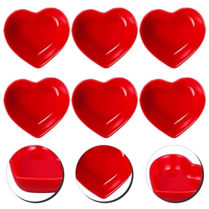  6 Pcs Herz Dip Schalen Soßengericht -Sauce -Gericht Gewürzplatte - Bild 1 von 12