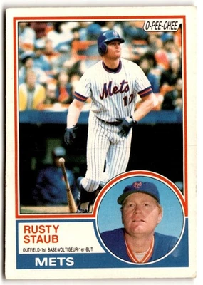 Rusty Staub 1983 O-Pee-Chee #1 New York Mets - Image 1 of 2