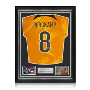 Dennis Bergkamp Signed Holland 2022-23 Football Shirt. Superior Frame - Picture 1 of 5