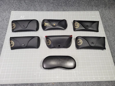 Lote de 7 estuches para gafas de sol Ray-Ban mixtos Bausch & Lomb Cats estuche negro solamente Foto 1 de 4