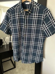 Men's Short Sleeve Check Shirt XL - Picture 1 of 5