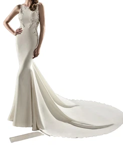 Atelier by Pronovias Hosta Wedding Dress Gown 10 Beaded Illusion Modern $5,500 - Picture 1 of 16