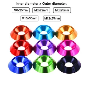 M6 M8 M10 M12 Senkkopfschraube Scheiben Dichtung - Aluminiumlegierung eloxiert - Bild 1 von 16