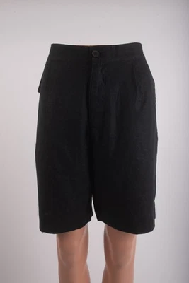 Bermudas para mujer Zara talla M negras mezcla de lino calce holgado 1195/412 nuevas con etiquetas Foto 1 de 4