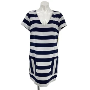 Neu mit Etikett 1.State gestreiftes Tunika-Shirtkleid mit V-Ausschnitt L - Bild 1 von 5